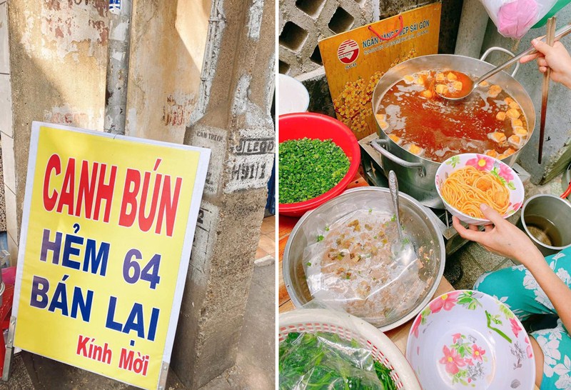 Canh bún hẻm 64 Lê Quang Định